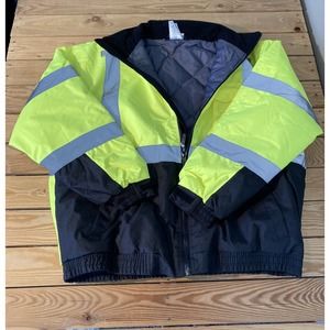 NEW Tenacious Ergodyne High Visibility Work Jacket 2XL Men's Yellow Full Zip